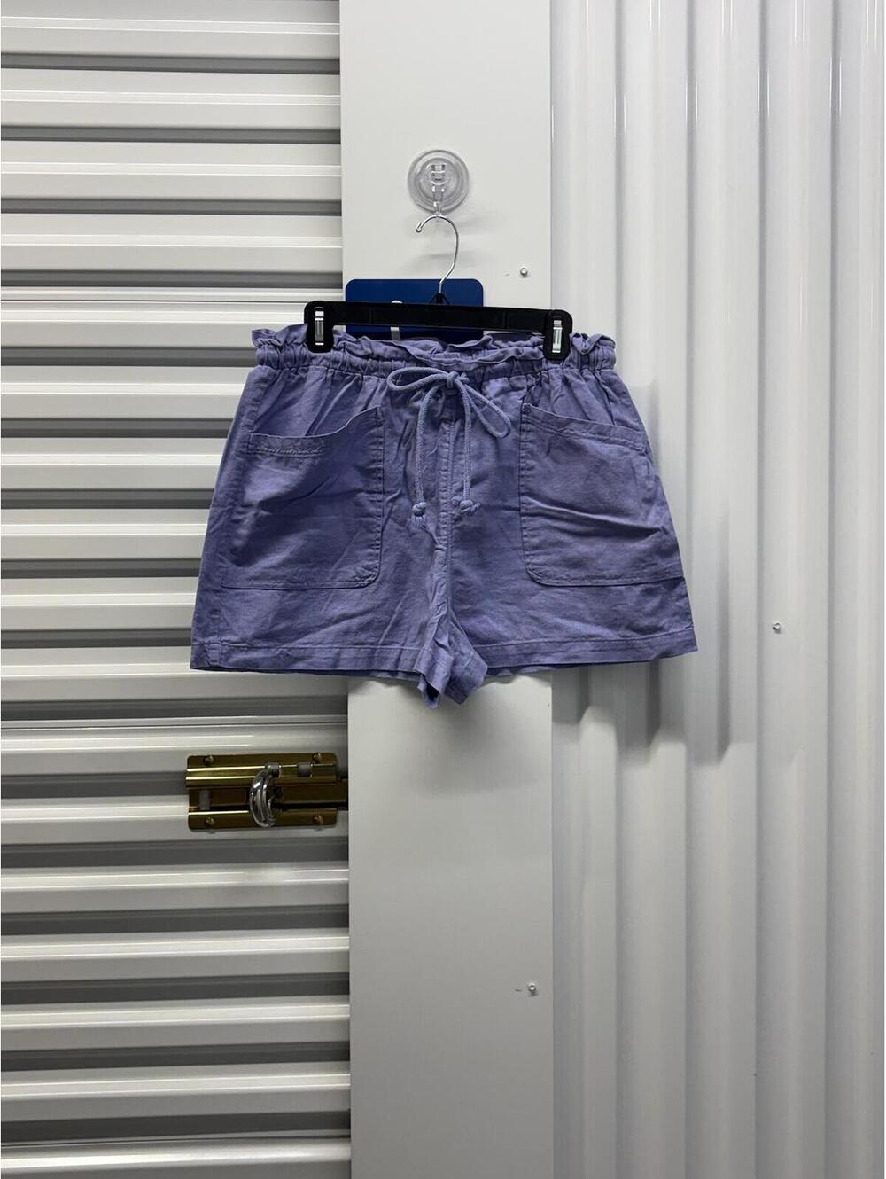 Universal Thread Women’s Large Purple Linen Blend Tie Waist Shorts